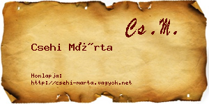Csehi Márta névjegykártya