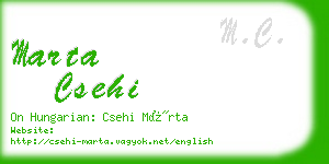 marta csehi business card